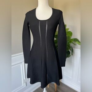 ZIMMERMANN Luminosity Knit Panelled Mini Dress in Black sz 0 US 2/4 NWT 695$